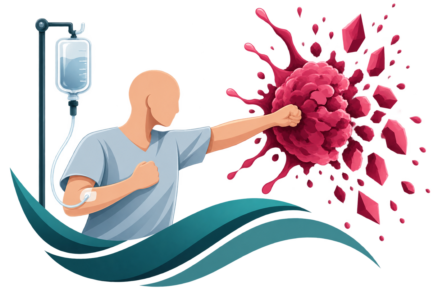 Ilustración relacionada con nutrición y tratamiento oncológico